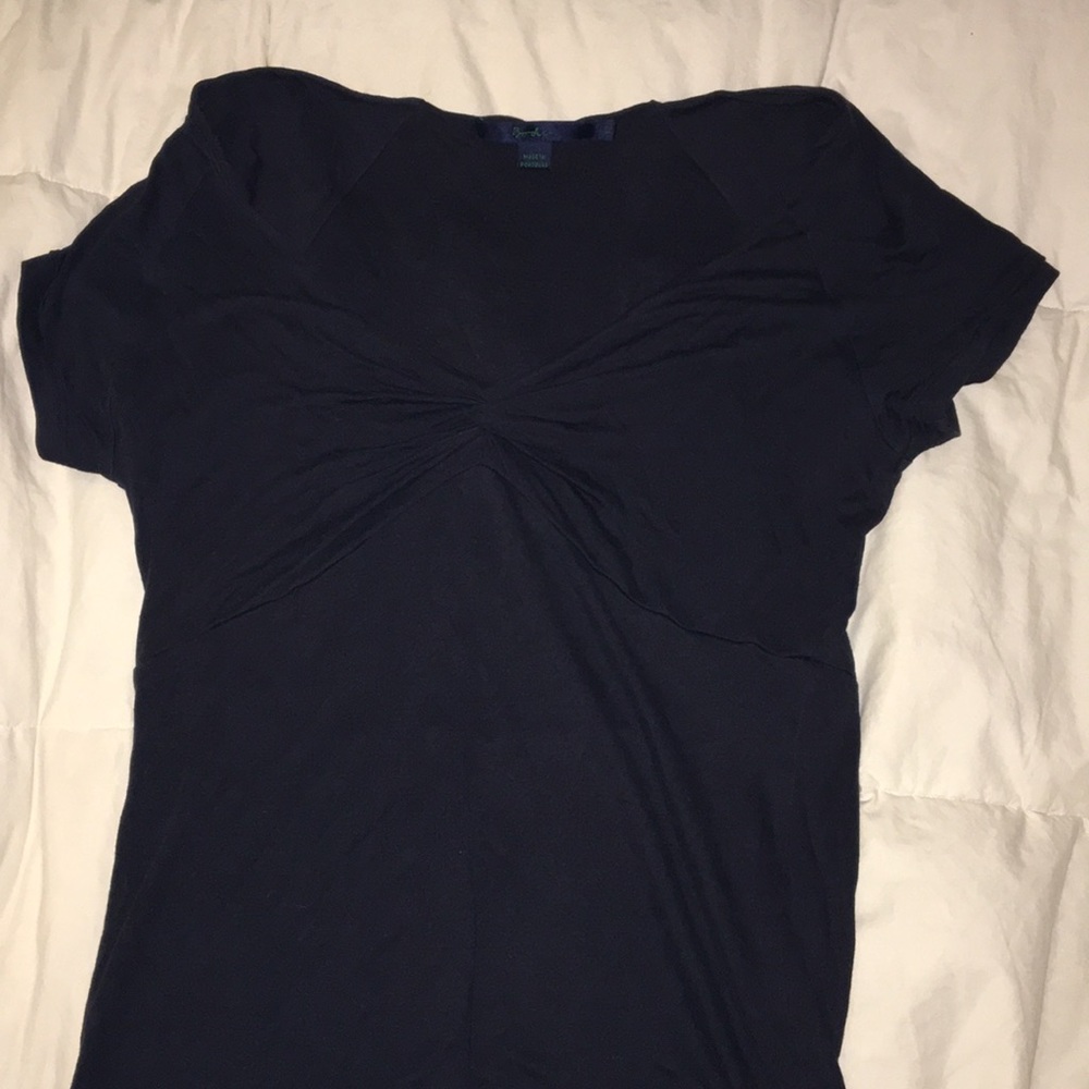 BODEN navy blue blouse with short sleeves